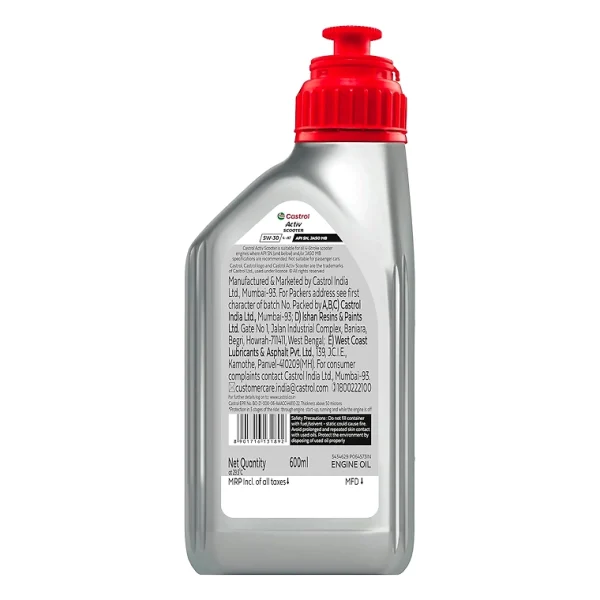 Castrol ActivScooter - 5w30 0.6 Litre Engine Oil - Image 2