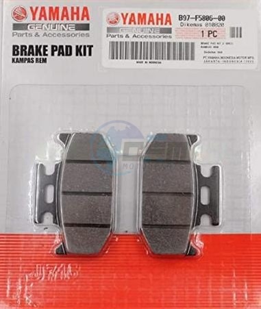 Yamaha - BRAKE PAD SET REAR - B97F58060000